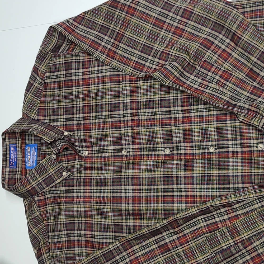 Pendleton wool long sleeve shirt plaid READ description - Picture 6 of 8